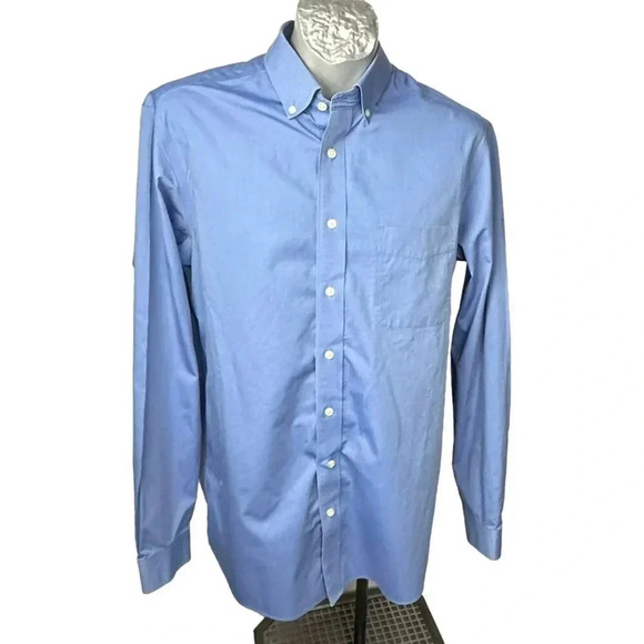 Eddie  Bauer Mens Shirt Size LT Long Sleeve Blue Large Tall - Picture 1 of 5